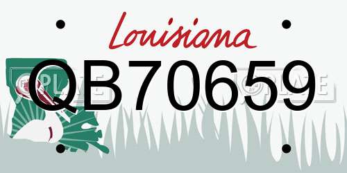 QB70659 Louisiana License Plate