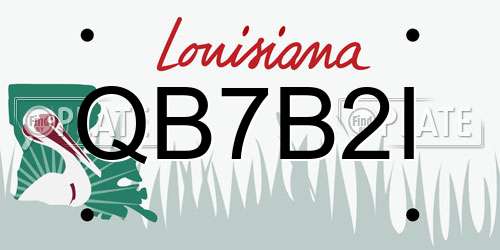 QB7B2I Louisiana License Plate