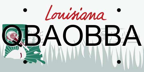 QBAOBBA Louisiana License Plate