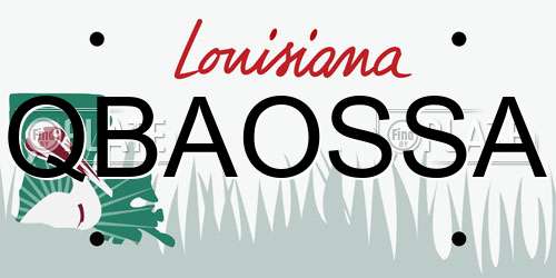 QBAOSSA Louisiana License Plate