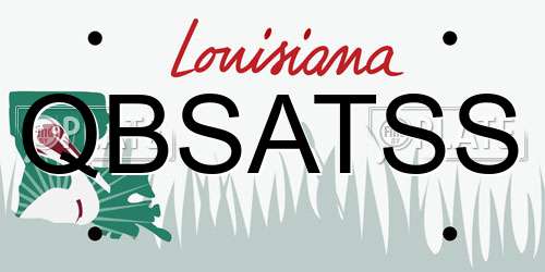 QBSATSS Louisiana License Plate
