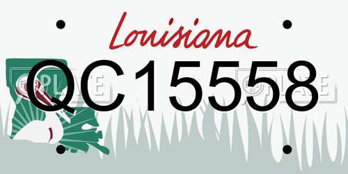 QC15558 Louisiana License Plate