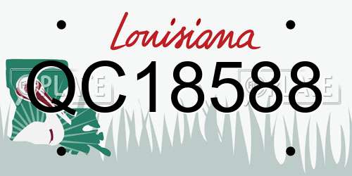 QC18588 Louisiana License Plate