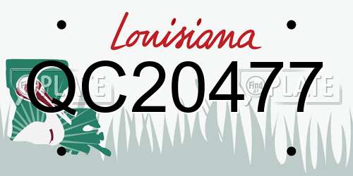 QC20477 Louisiana License Plate