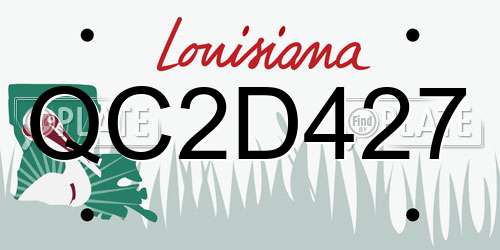 QC2D427 Louisiana License Plate