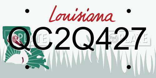QC2Q427 Louisiana License Plate