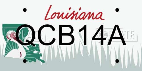 QCB14A Louisiana License Plate
