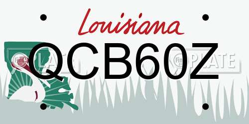 QCB60Z Louisiana License Plate