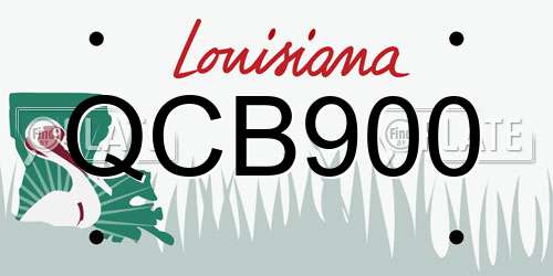 QCB900 Louisiana License Plate