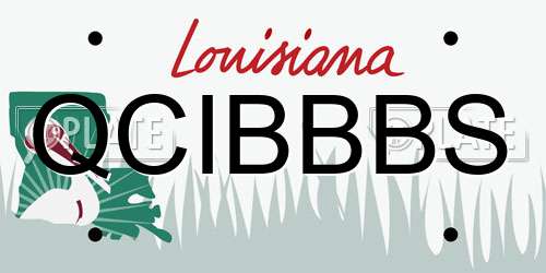 QCIBBBS Louisiana License Plate