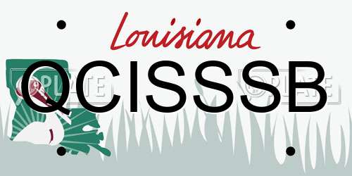 QCISSSB Louisiana License Plate