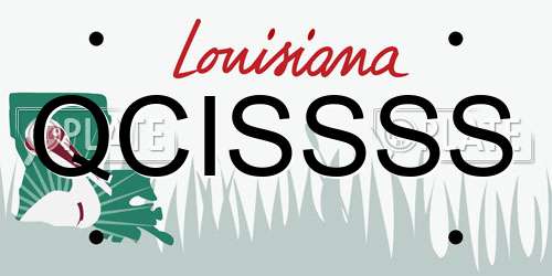 QCISSSS Louisiana License Plate