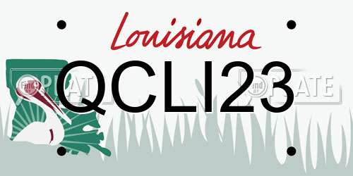 QCLI23 Louisiana License Plate