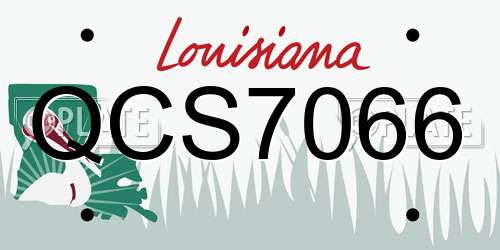 QCS7066 Louisiana License Plate