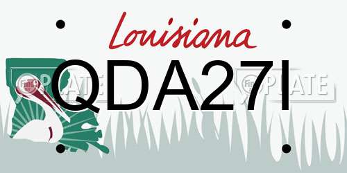 QDA27I Louisiana License Plate