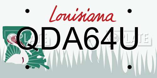 QDA64U Louisiana License Plate
