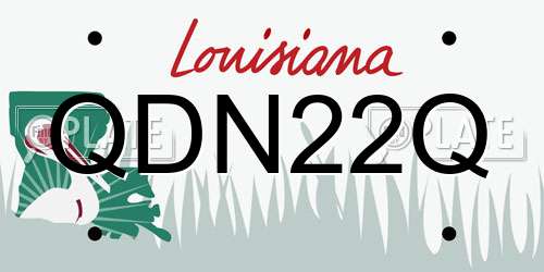QDN22Q Louisiana License Plate