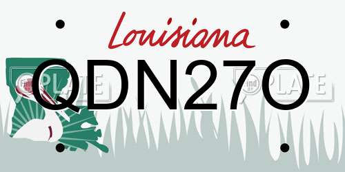 QDN27O Louisiana License Plate