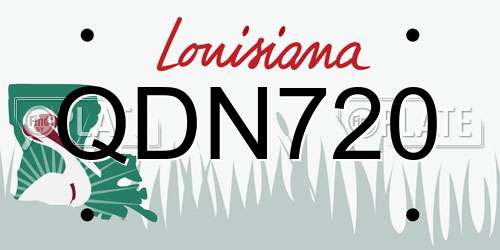 QDN720 Louisiana License Plate