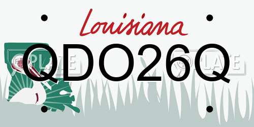 QDO26Q Louisiana License Plate