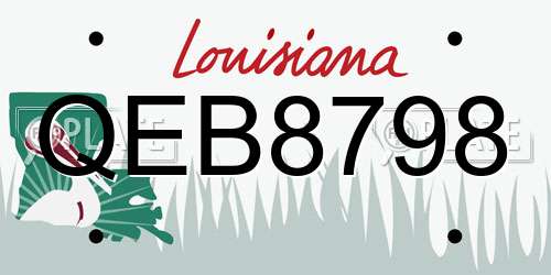 QEB8798 Louisiana License Plate