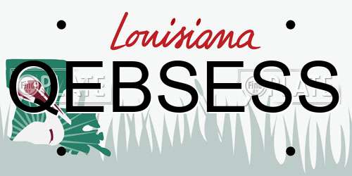 QEBSESS Louisiana License Plate