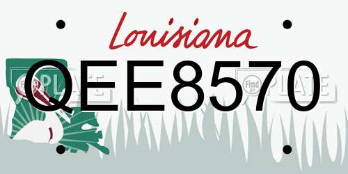QEE8570 Louisiana License Plate