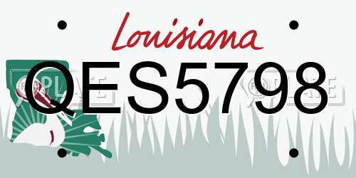 QES5798 Louisiana License Plate