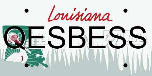 QESBESS Louisiana License Plate