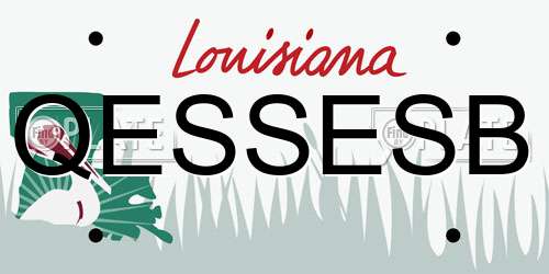 QESSESB Louisiana License Plate