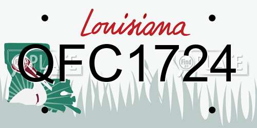 QFC1724 Louisiana License Plate