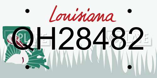 QH28482 Louisiana License Plate