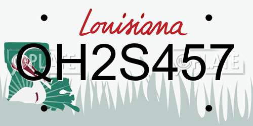 QH2S457 Louisiana License Plate