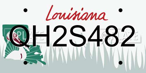 QH2S482 Louisiana License Plate