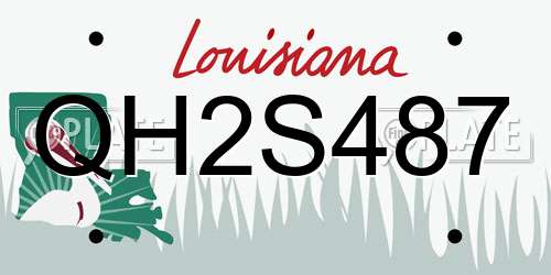 QH2S487 Louisiana License Plate