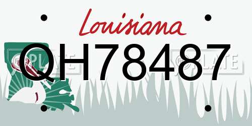 QH78487 Louisiana License Plate