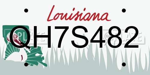 QH7S482 Louisiana License Plate