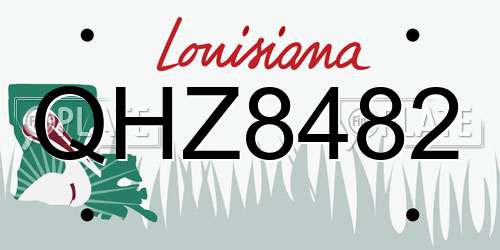 QHZ8482 Louisiana License Plate