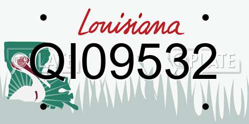 QI09532 Louisiana License Plate