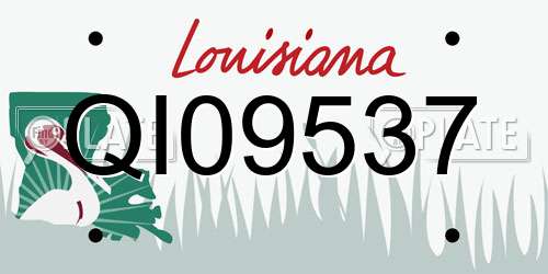 QI09537 Louisiana License Plate