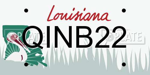 QINB22 Louisiana License Plate