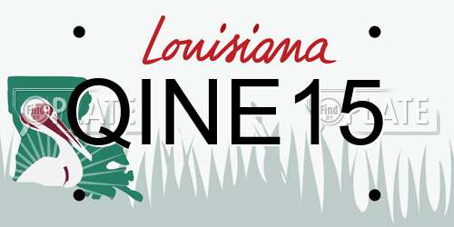 QINE15 Louisiana License Plate