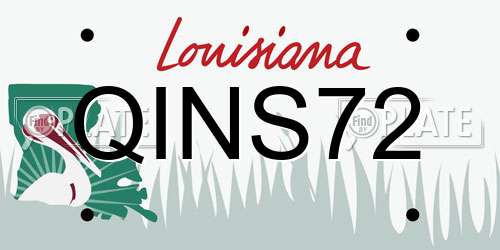 QINS72 Louisiana License Plate