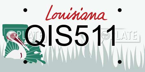 QIS511 Louisiana License Plate