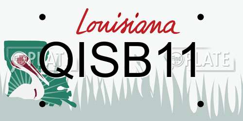 QISB11 Louisiana License Plate