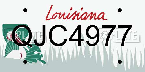 QJC4977 Louisiana License Plate