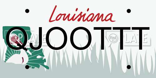 QJOOTTT Louisiana License Plate