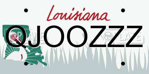 QJOOZZZ Louisiana License Plate