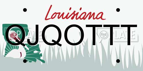 QJQOTTT Louisiana License Plate