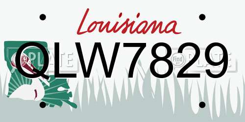 QLW7829 Louisiana License Plate